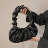 Pleated Cloud Dumpling Bag - Soft PU Leather Shoulder Handbag