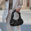 Pleated Cloud Dumpling Bag - Soft PU Leather Shoulder Handbag