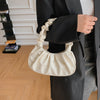 Pleated Cloud Dumpling Bag - Soft PU Leather Shoulder Handbag