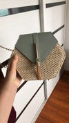 Hexagon Mulit Style Straw+leather Handbag Women Summer Rattan Bag Handmade Woven Beach Circle Bohemia Shoulder Bag