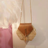 Hexagon Mulit Style Straw+leather Handbag Women Summer Rattan Bag Handmade Woven Beach Circle Bohemia Shoulder Bag