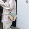 Hexagon Mulit Style Straw+leather Handbag Women Summer Rattan Bag Handmade Woven Beach Circle Bohemia Shoulder Bag