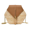 Hexagon Mulit Style Straw+leather Handbag Women Summer Rattan Bag Handmade Woven Beach Circle Bohemia Shoulder Bag