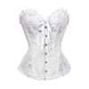 Women's Floral Lace Corset - Boned Overbust Body Shaper Bustier Top