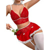 Sexy Nurse Costume Lingerie Set - Roleplay Outfit with Bra, Skirt & Garter