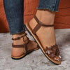 Floral Bohemian Flat Sandals - Lightweight Summer Beach Shoes with Flower Details
