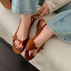 Bohemian Open Toe Flat Sandals - Lightweight Summer Beach Shoes for Women