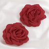 SHIXIN Elegant Fabric Big Rose Flower Stud Earrings for Women Exaggerated Simulation Petals Piercing Earrings Wedding Jewelry