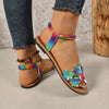 Floral Bohemian Flat Sandals - Lightweight Summer Beach Shoes with Flower Details