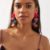 Floral Drop Earrings - Lightweight Bohemian Handmade Flower Earrings for Women