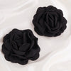 SHIXIN Elegant Fabric Big Rose Flower Stud Earrings for Women Exaggerated Simulation Petals Piercing Earrings Wedding Jewelry