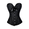 Women's Floral Lace Corset - Boned Overbust Body Shaper Bustier Top