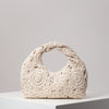 Pattern Hollow Woven Handbag - Square Bohemian Straw Beach Bag