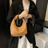 Woven Embossed Leather Hobo Bag - Classic Top Handle Shoulder Handbag