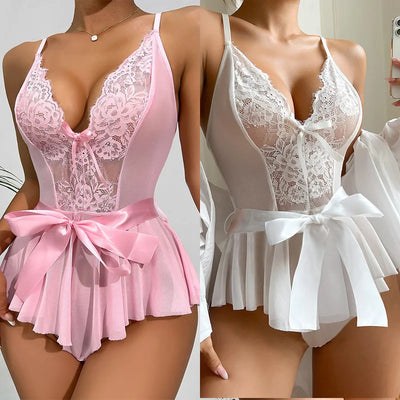 Lace Babydoll Chemise Dress - Sexy Wire-Free Lingerie Sleepwear