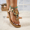 Bohemian Flat Sandals - Clip Toe Gladiator Summer Beach Shoes for Women