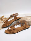 Bohemian Heart Flat Sandals - Comfortable Round Toe Summer Shoes