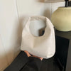 Woven Embossed Leather Hobo Bag - Classic Top Handle Shoulder Handbag