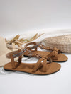 Bohemian Heart Flat Sandals - Comfortable Round Toe Summer Shoes