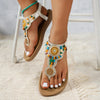 Bohemian Flat Sandals - Clip Toe Gladiator Summer Beach Shoes for Women