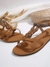 Bohemian Heart Flat Sandals - Comfortable Round Toe Summer Shoes