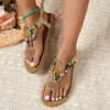 Bohemian Flat Sandals - Clip Toe Gladiator Summer Beach Shoes for Women