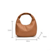 Woven Embossed Leather Hobo Bag - Classic Top Handle Shoulder Handbag