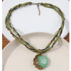 Bohemian Multilayer Beaded Choker Necklace - Handmade Crystal Statement Jewelry