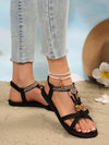 Bohemian Heart Flat Sandals - Comfortable Round Toe Summer Shoes