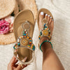 Bohemian Flat Sandals - Clip Toe Gladiator Summer Beach Shoes for Women